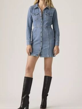 Levis Denim Long Sleeve Dress NWT Size Small